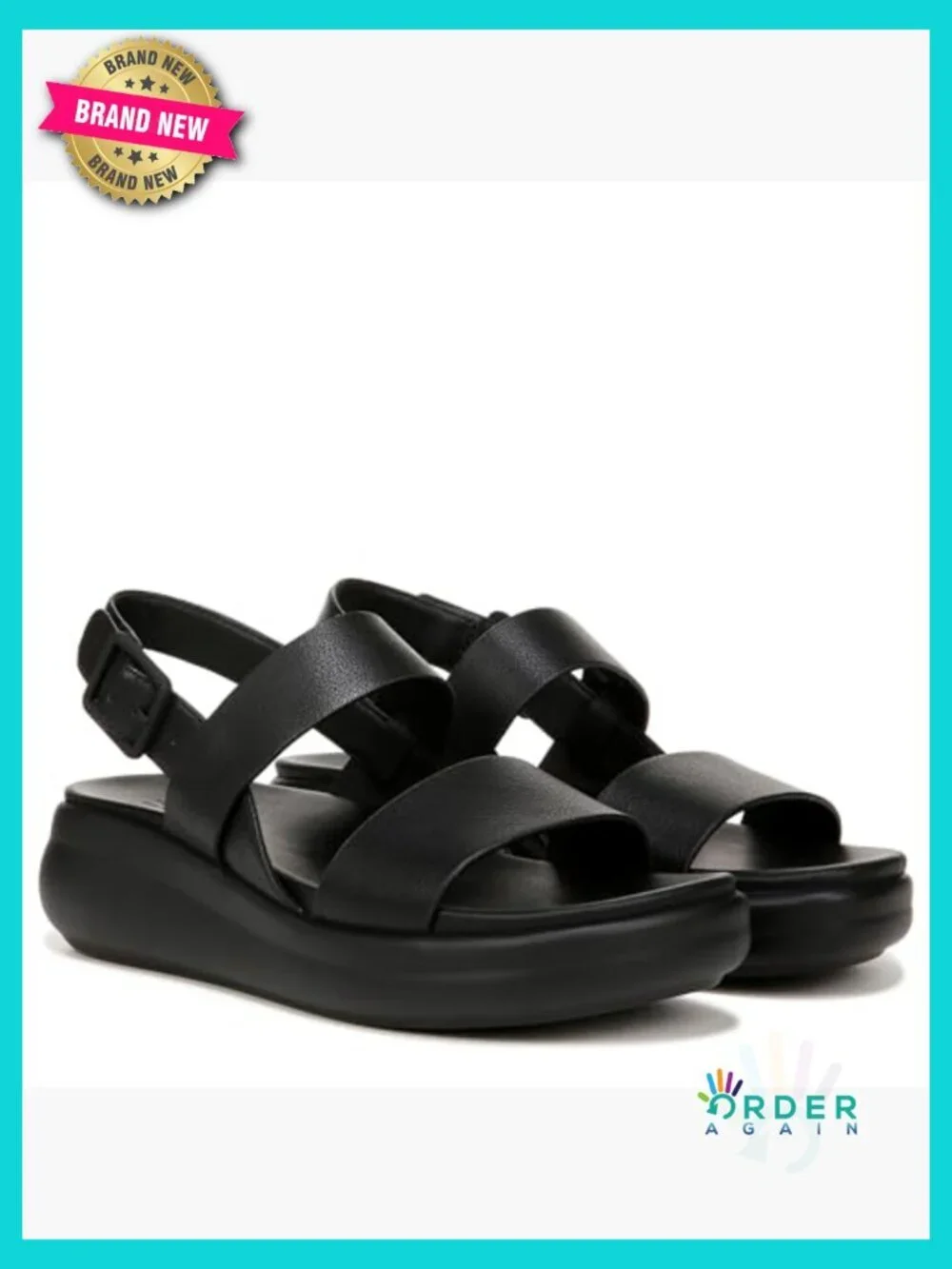 Platform Sandals with Slingback Strap Lightweight Comfortable Open Toe Chic